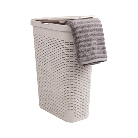 Mind Reader Slim Laundry Hamper With Lid 40l Clothes Basket ...