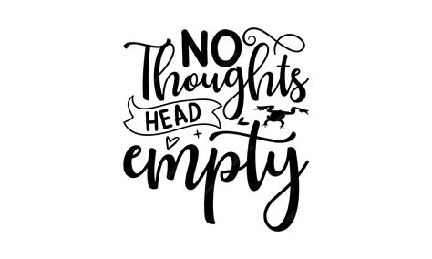 Premium Vector | No thoughts head empty calligraphy