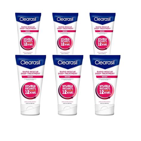Clearasil Ultra Acne Treatment Daily Face Wash, 6.78 Ounce (Pack of 6 ...