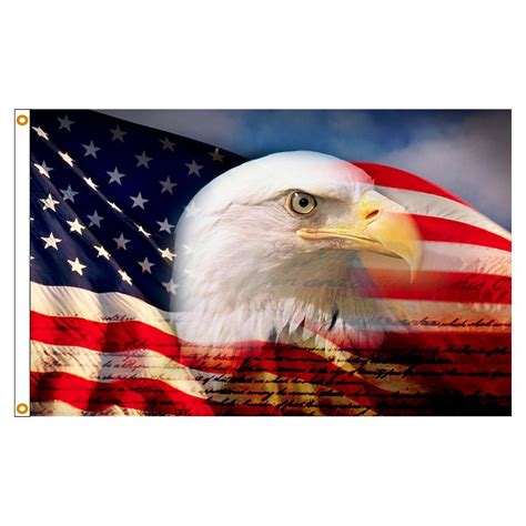 Proud Eagle American Flag - 3' x 5' Nylon