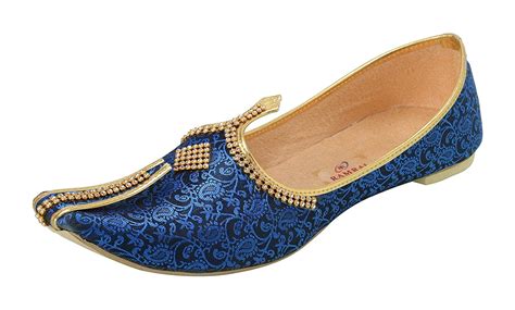 Ramraj Men's Blue Mojaris - 7 UK : Amazon.in: Shoes & Handbags
