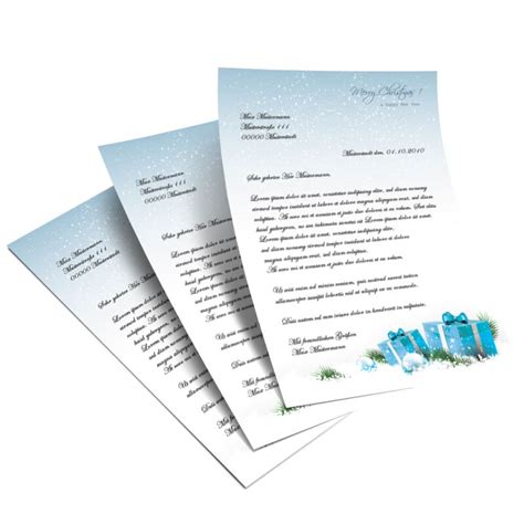 Christmas paper | Stationery Paper Christmas | BLUE CHRISTMAS PRESENT