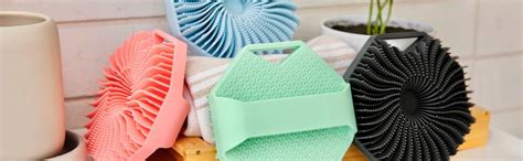 Sud Scrub Antimicrobial Silicone Body Scrubber, Exfoliating Body ...