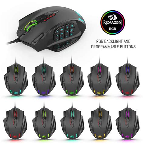 Impact M908 - RGB Wired Mouse with Weights – Redragon India