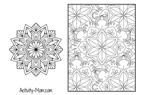 Printable Coloring Page Mandala Mandalas Mandalas Free Coloring Pages
