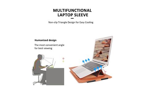 TechTrendz Premium 3 in 1 Multifunction Slim Pu Leather Laptop Case ...