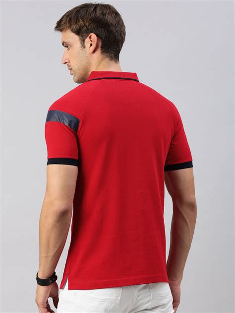 Classic Polo Men's Half Sleeve Red Polo Neck Slim Fit Solid T-Shirt