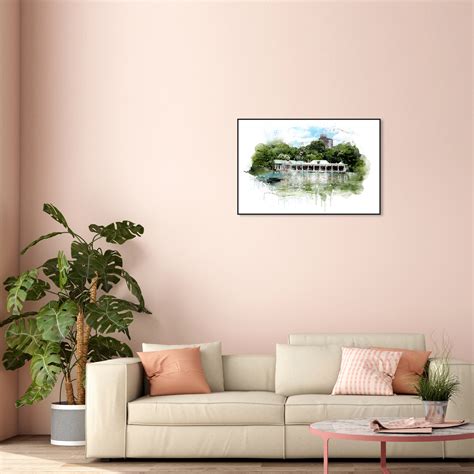 Oliver Gal Weekend At The Boat House, Boat House Shore Modern White Canvas Wall Art Print For ...