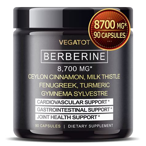 7 in 1 High Strength Berberine Complex 8700mg with Ceylon Cinnamon ...