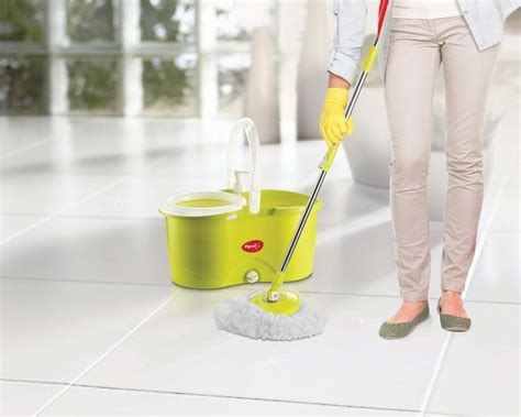 Pigeon Quick Spin Mop (with 2 Refills & Built in Wringer-Green ...