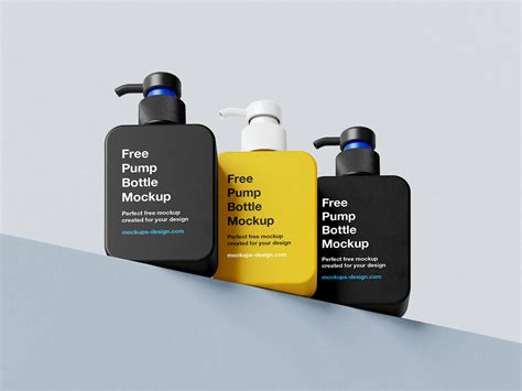 5 Free Rectangle Pump Bottle Dispenser Mockups files - Package Mockups