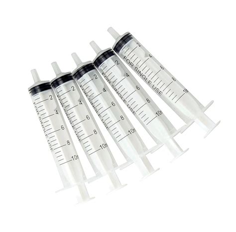 Karlling Pack of 5 X 10 ml 10cc Syringes Without Needle : Amazon.in ...