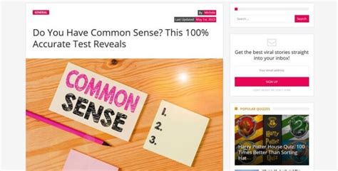 Image result for Common-Sense Test Free