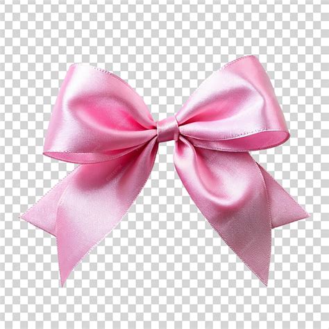 Premium PSD | Pink ribbon bow isolated on transparent background