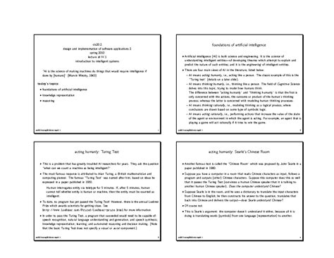 AI - AI unit1 - cis20. design and implementation of software ...