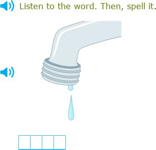 IXL - Spell the short i word (Class II English practice)