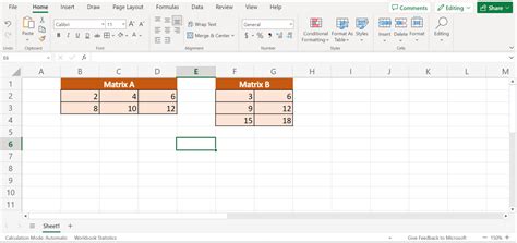 Matrix Multiplication in Excel 的图像结果