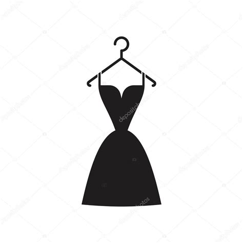 Buy black dress illustration - In stock