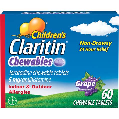 Claritin Allergy Medicine for Kids, Loratadine Antihistamine Grape ...