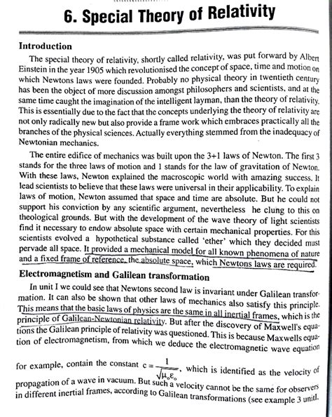 Special theory of relativity 3rd semester Bsc. physics - Introduction ...