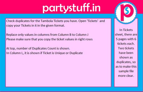 Free Tambola Tickets & Resources | Kitty Party Games, Theme Tambola ...