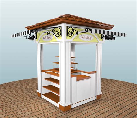 Outdoor retail merchandising unit RMU, cart or kiosk for shopping malls ...
