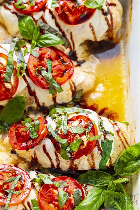 Baked Chicken Caprese Recipe (Quick & Easy!) | Wholesome Yum | Caprese recipes, Chicken caprese ...