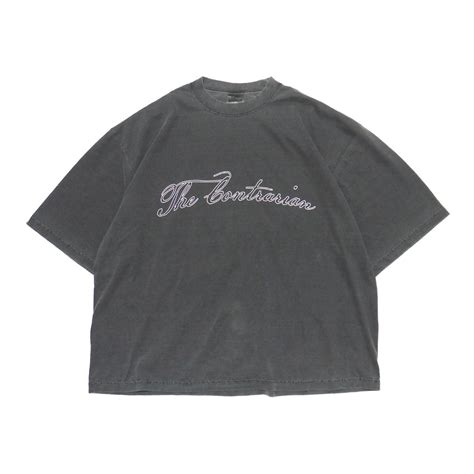 THE CONTRARIAN / SCRIPT ARCH LOGO HEAVY WEIGHT TEE -CHARCOAL- | THE ...