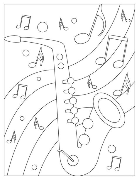 Music Notes Coloring Pages 的图像结果