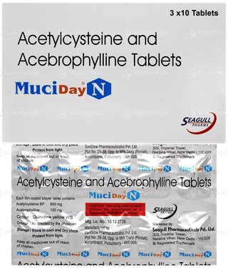 Muciday N Tablet: Uses, Side Effects, Price & Substitutes