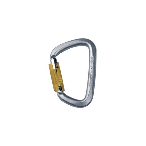 Singing Rock D Steel Carabiner D-shape Triplelock - zinc-plated - Roa ...