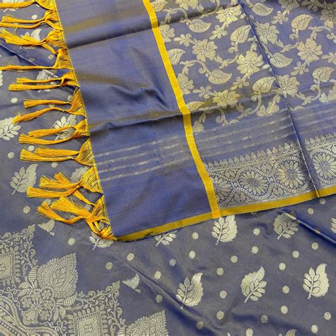 Blue Pankh Buti Satin Silk Banarasi Suit – Mohsin Textiles