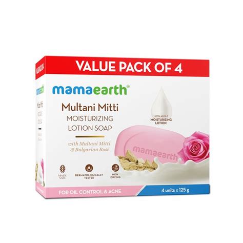 Multani Mitti Moisturizing Lotion Soap (Value Pack of 4) - 125 g X 4