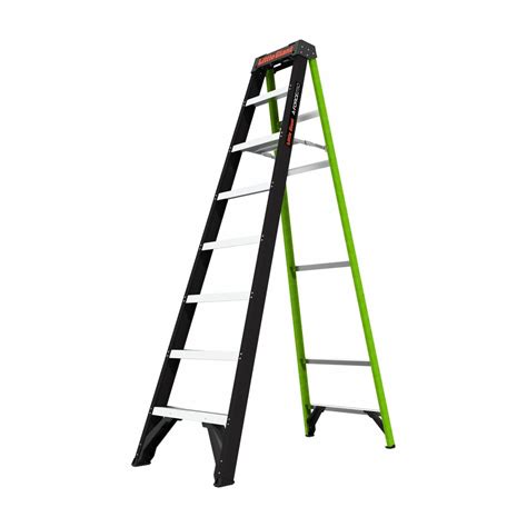 LITTLE GIANT, 8 ft Ladder Size, Fiberglass, Stepladder - 824WD1|15768 ...