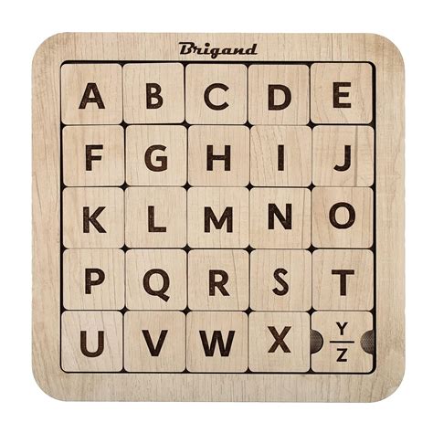 Miramar Fashion A to Z Alphabet Mind Puzzle Game Brain Teasers Wooden ...