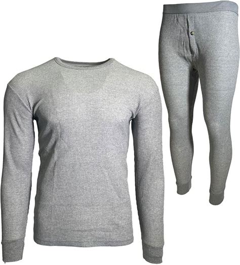 BROOKLYN VERTICAL Mens 2-Piece Waffle Thermals Set | Long Sleeve Shirt ...