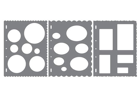 htconline.in| 4975 Fiskars Plastic Shape Template Basic Shapes