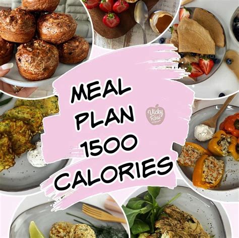 1500 calorie meal plan grocery list recipes included 7 days healthy ...