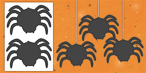 Dangly Spider Cut-Outs (teacher made) - Twinkl