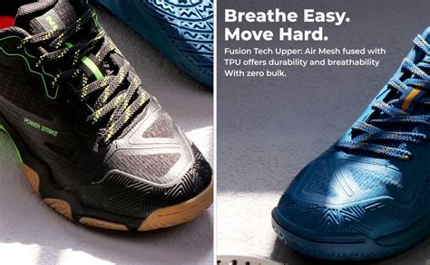 Nivia Powerstrike 4.0 Badminton Shoes for Men | Breathable Air Mesh ...