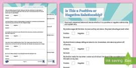 SEND Positive Relationships Activity Sheet