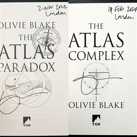 The Atlas Six Trilogy Olivie Blake Waterstones Signed Dated Located ...