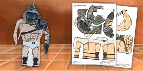 Ancient Rome Paper Model Gladiator
