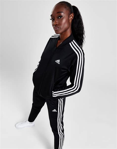 Girls black adidas tracksuit online