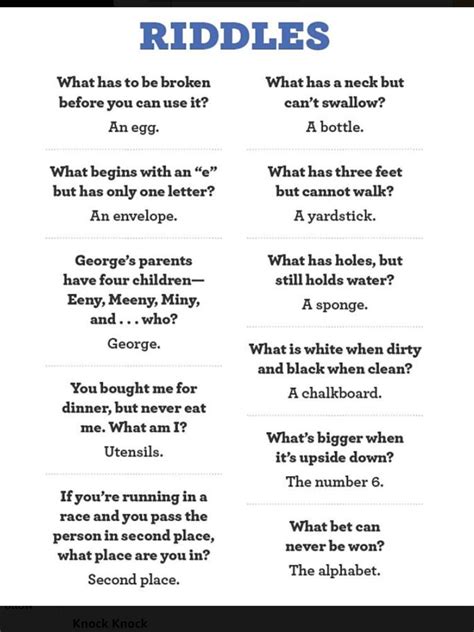 Pin by Elena Georgescu on Riddles | Funny riddles with answers, Tricky ...