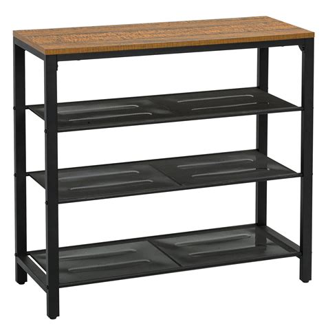 Meerveil Shoe Rack 4 Tier Shoe Shelf With Mesh Shelves | Desertcart INDIA