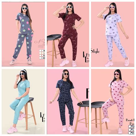 Co-Ords Aview Hosiery Pyjama Night Suits Manufacturer India – Kavya ...