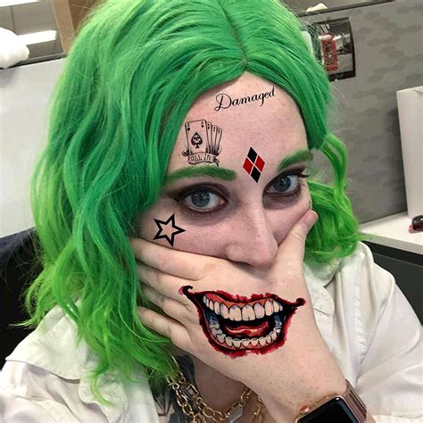 Buy 7 Large Sheets Joker Tattoos, Harley Quinn HQ Temporary Tattoo ...