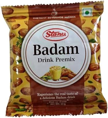 STANES Badam Drink Premix |Sachets of 20 | 10 g each | Pack of 20 ...