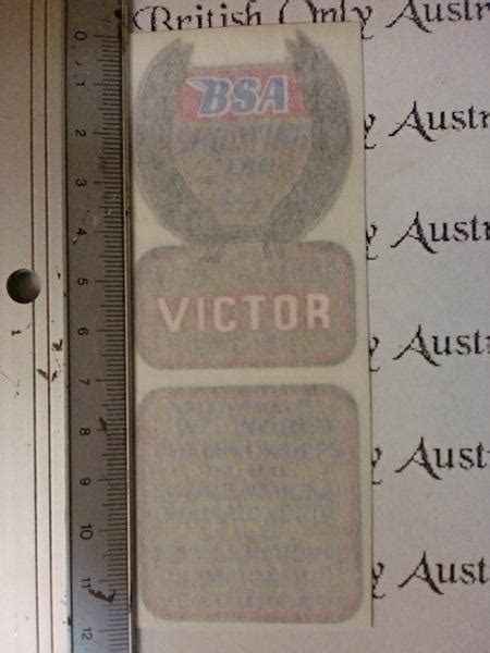 BSA Sticker Tank Top. Victor | BRITISH Only Austria Fahrzeughandel GmbH